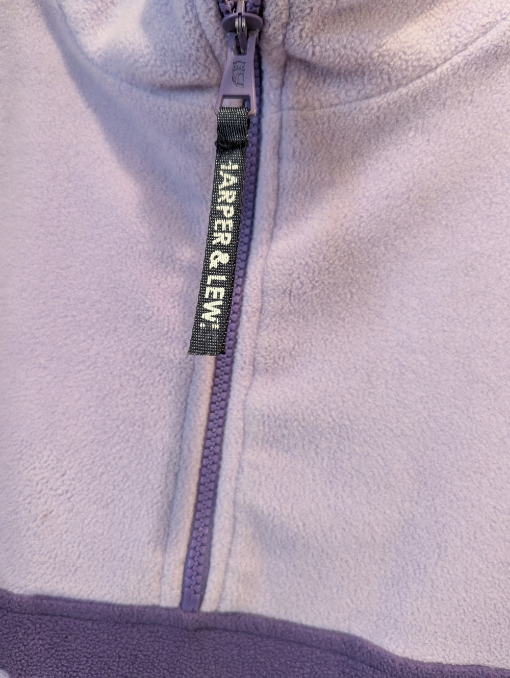 Harper & Lewis Womens Fleece Pullover Lavender Purple Teal Colorblock Med NWOT - Picture 7 of 8